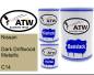 Preview: Nissan, Dark Driftwood Metallic, C14: 500ml Lackdose + 500ml Klarlack + 250ml Härter - Set, von ATW Autoteile West.